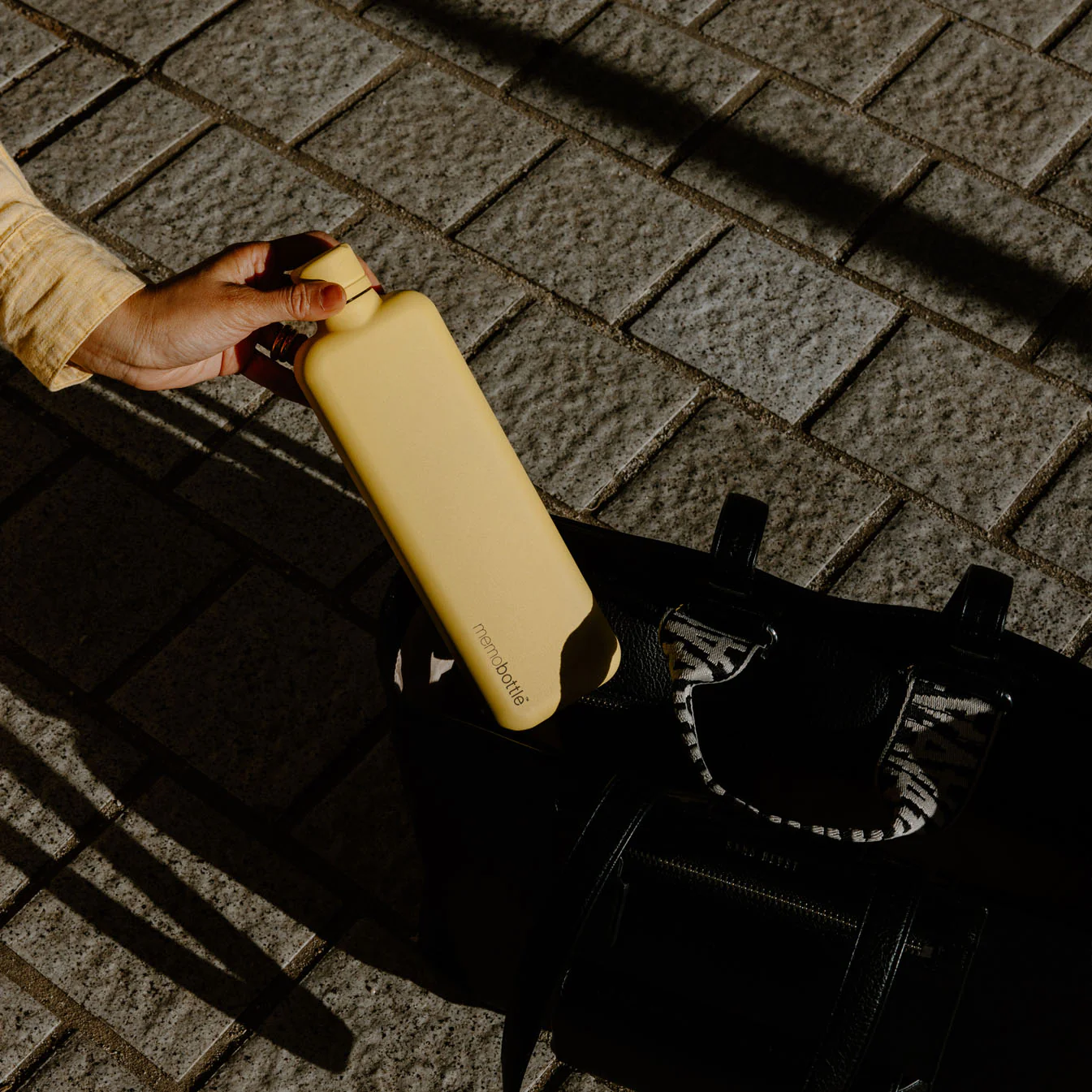 Slim memobottle (Stainless Steel) – Butter Yellow - Image 4
