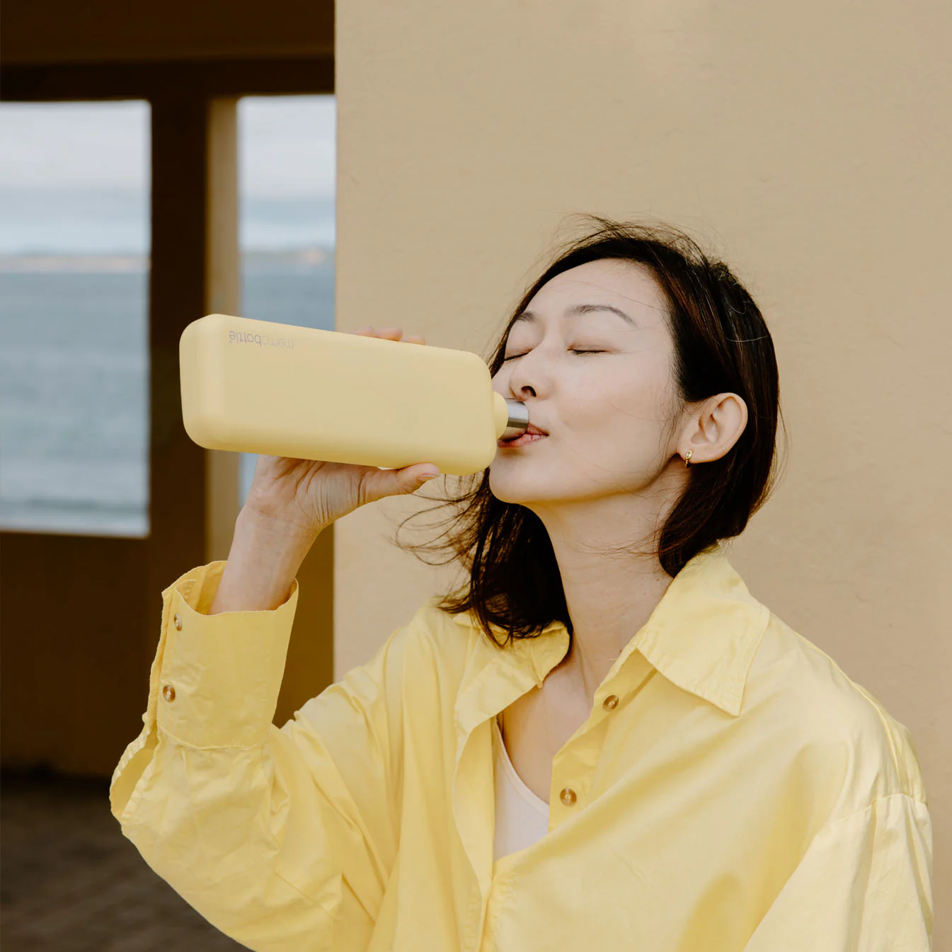 Slim memobottle (Stainless Steel) – Butter Yellow - Image 5